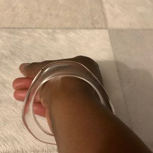 Round / Triangular clear  plastic/resin bracelet